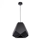 Suspension noire loft 1 ampoule 170 cm
