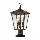 Borne trellis, bronze et verre