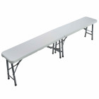 Banc pliant 183x30x47cm plastique/ métal