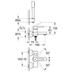 Grohe 33850000 mitigeur monocommande lineare pour baignoire avec support pour pommeau de douche