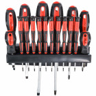 Tournevis bi matiere 18 pieces avec support