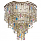 Plafonnier beige loft 10 ampoules 62 cm