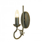 Applique olivia, noir / or, 1 ampoule