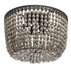 Plafonnier beige loft 5 ampoules 34 cm