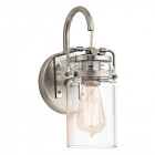 Applique brinley, nickel brossé, verre
