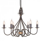 Suspension windemere, rouille / or, 6 ampoules