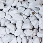Galet marbre blanc carrare 60-100 mm - pack de 5,6m² (35 sacs de 20kg - 700kg)