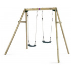 Portique avec balançoire assise moulée 2 balançoires