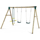 Portique en bois avec balançoire et face à face colobus