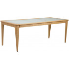 Table en polyrésine et verre