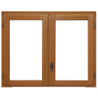 Fenêtre bois 2 vantaux h75 x l140 côtés tableau + poignée (ref 010220f9) gd menuiseries