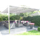 Pergola autoportante bois douglas toile anthracite 3 x 2 m