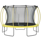 Trampoline junior avec protection réversible bleu océan ou citron 366 cm