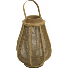Lanterne bois de rotin naturel