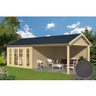 Dépendance de jardin en bois breteuil bardeau arrondi noir