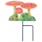 Pique de jardin motif amanite tue-mouches