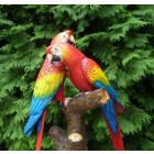 Couple de perroquets en résine