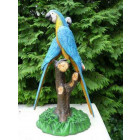 Couple de perroquets en résine