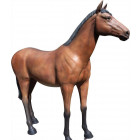 Cheval brun en résine 225 cm