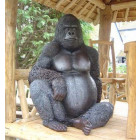 Gorille assis en résine 115 cm