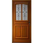 Porte d'entrée bois vitrée, vauban, h.215xl.90  p.gauche + poignée et barillet (ref 010403rfp) cotes tableau gd menuiseries