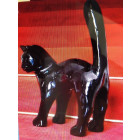 Chat hérissé design en résine 80 cm