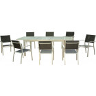 Salon de jardin 8 personnes en aluminium grecio