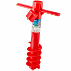 Pied à visser de parasol de plage rouge