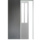 Porte coulissant atelier blanc vitre depoli h204 x l83 + systeme de galandage et kit de finition inclus gd menuiseries