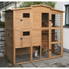 Poulailler en bois avec 6 accès indépendants