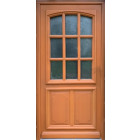 Porte d'entrée bois vitrée, marine, h.200xl.90  p. Droit + poignée et barillet (ref 010403rfp) cotes tableau gd menuiseries