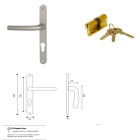 Porte Fenêtre bois 1 vantail h215 x l80 tirant droite côtés tableau + poignée et barillet (ref 01245f924) gd menuiseries