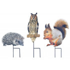 Animaux de la forêt sur pique (lot de 3)