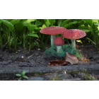 Pique de jardin motif amanite tue-mouches