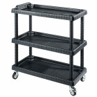 Chariot Porte-Outils - 3 Étagères - 75 X 37.5 X 92 Cm