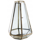 Photophore en verre et laiton