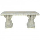Banc en béton décoration cygne