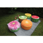 Pouf extérieur avec imprimé déco