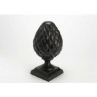 Pomme de pin noire en résine grand modèle