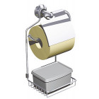 Panier pour wc polyvalent à suspendreen laiton chromé serie miami 140 x 125 x 291 mm