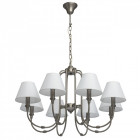 Suspension argentée neoclassic 8 ampoules 96 cm