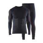Ensemble de sous-vêtements légers Noir/Bleu Roi 68101707 - Taille au choix