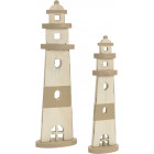 Phare déco en bois (lot de 2)
