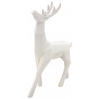 Cerf déco en résine blanche origami