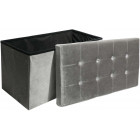 Banc coffre effet velours captionné strass