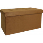 Banc coffre effet velours capitonné