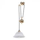 Suspension dorée classic 1 ampoule 71 cm