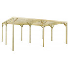 Carport en pin traité autoclave 2 voitures