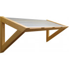 Auvent porte d'entrée en bois couvert
