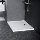 Receveur de douche olympic blanc carré 90x90 cm hauteur 4,5 cm oln904-30 novellini